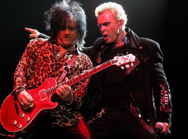 Steve Stevens and Billy Idol tore up The Tabernacle stage with their big rock sounds. Photo: Melissa Ruggieri/AJC