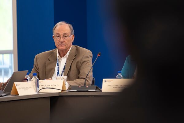 Fulton County election board member Michael Heekin voted against certifying the March presidential primary. “Without knowing whether there has been a break in the chain of custody in the most important factors in our democracy — the votes, electronically and physical ballots — we cannot attest that the votes have been properly tabulated,” he said. (Ben Gray / Ben@BenGray.com)