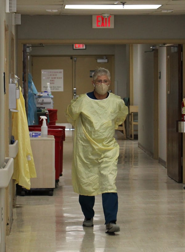 Dr. John Abell prepares to see patients at Dorminy Medical Center in Fitzgerald. Dorminy provides jobs to roughly 244 full-time employees. Total employment in the county is less than 5,000, census figures show. (Dorminy Medical Center)