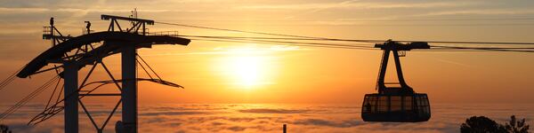 A view from the top of Stone Mountain at sunrise.