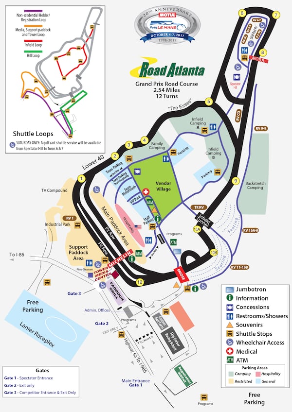 Road Atlanta map (Credit: Road Atlanta website)