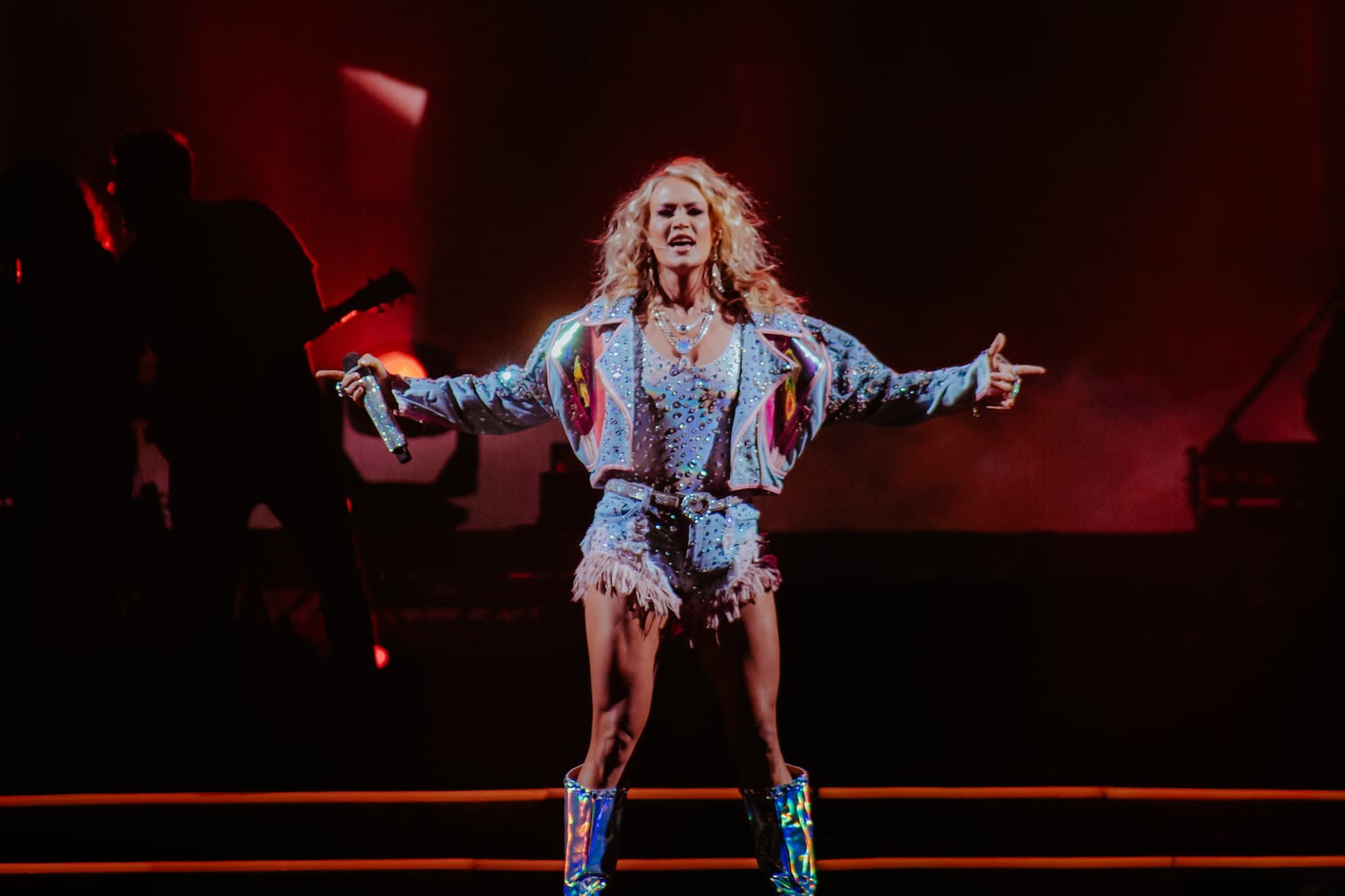 Carrie Underwood brings the Denim & Rhinestones Tour to the State Farm on February 7, 2023. The tour mixes songs from Underwood’s newest album, “Denim & Rhinestones,” with classics like “Jesus, Take the Wheel” and “Before He Cheats.” (Sophie Harris for The Atlanta Journal-Constitution).