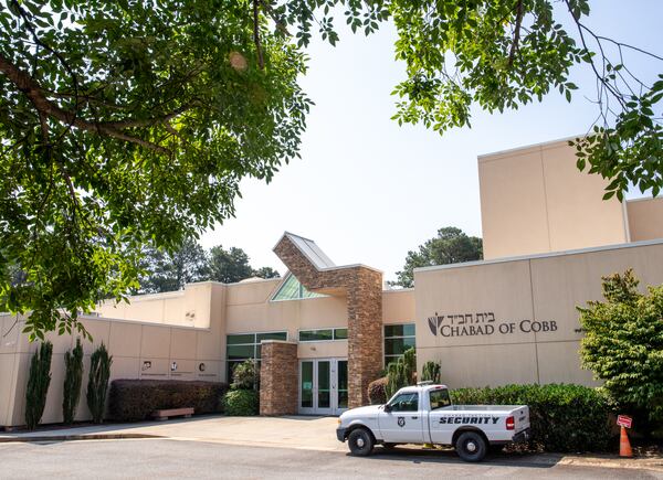 Chabad of Cobb is peaceful Sunday, June 25, 2023 after it was the focus of a small group of Neo-Nazis protestors on Saturday.  The temple always has 24-7 armed security to protect the East Cobb community Jewish temple.  (Jenni Girtman for The Atlanta Journal-Constitution)