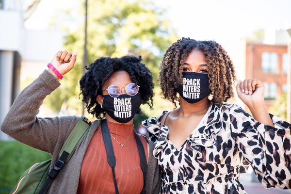 Students from North Carolina A&T State University at a recent event in Greensboro, N.C., sponsored by voting rights advocate LaTosha Brown.