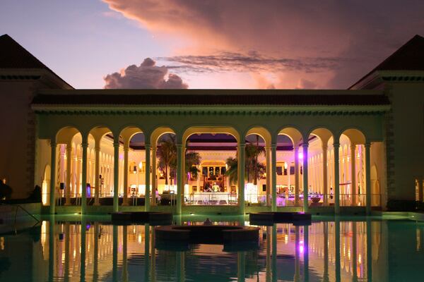 "I took this photo showing the courtyard of our resort in Punta Cana last
year," wrote Nelson Eberly. "The setting sun and reflections from the pool provided great lighting."