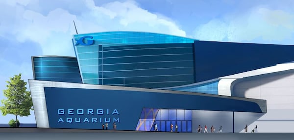 East elevation rendering of Georgia Aquarium expansion