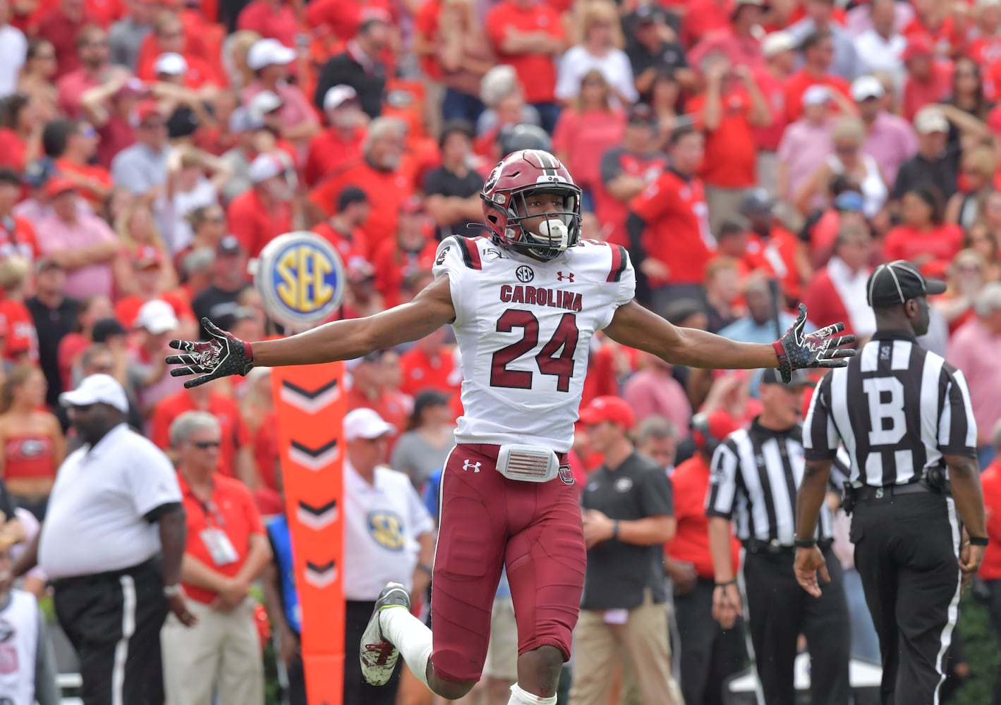 Photos: No. 3 Bulldogs are stunned by South Carolina