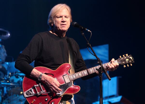 Justin Hayward of the classic rock band the Moody Blues performs in concert at the American Music Theater on March 12, 2014, in Lancaster, Pa. CONTRIBUTED BY OWEN SWEENEY/INVISION/AP