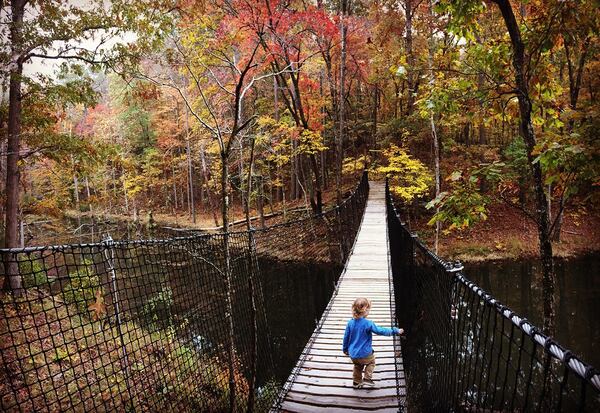 The Historic Banning Mills Retreat and Conservation Center offers lush fall leaves plus a bevy of adventurous activities.
(Courtesy of Historic Banning Mills)