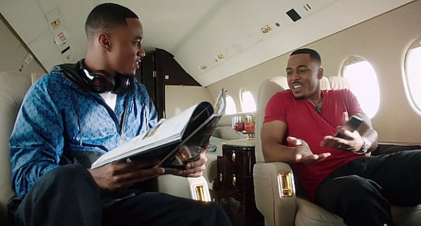 "Survivor's Remorse" starring Jessie Usher (left) as a star Atlanta basketball player Cam Calloway and his cousin/manager Reggie Vaughn (former Stone Mountain resident RonReaco Lee). The show debuts Saturday, October 4, 2014 on Starz.