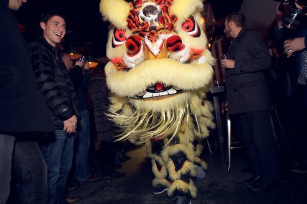  Traditional lion dancers will parade throughout Sweet Auburn BBQ on Feb. 2. HANDOUT / Blue Hominy Public Relations.