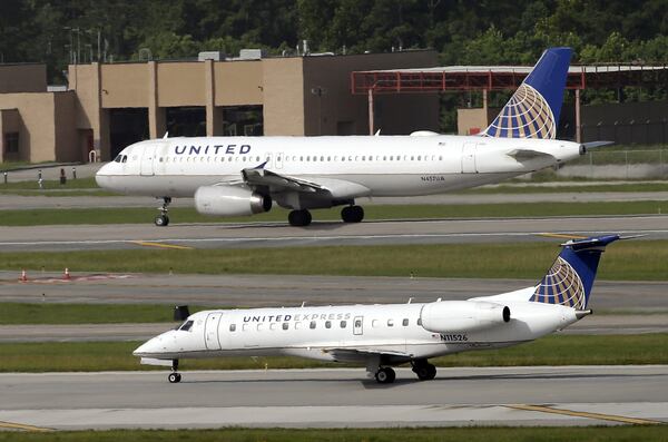 United Airlines and United Express planes prepare to take off in Houston. (AP file, 2015)