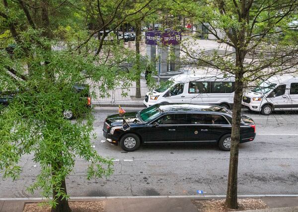 Joe Biden's motorcade left the Hyatt Regency Atlanta to go to the debate stage.