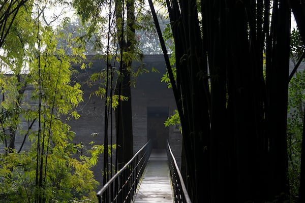 A view of the Luyeyuan Stone Carving Art Museum project by Pritzker Architecture Prize winner Chinese architect Liu Jiakun in Chengdu in southwestern China's Sichuan province on Monday, March 3, 2025. (AP Photo/Ng Han Guan)