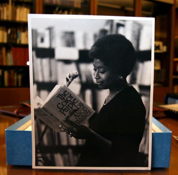 Walker reads from "The Color Purple" in this portrait.