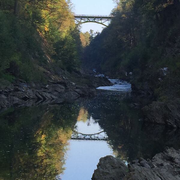 "This is the Ottauquechee River in eastern Vermont. I turn the photo upside down to show it to people; it doesn’t look different! The picture is from September, 2017," wrote George Cleek.