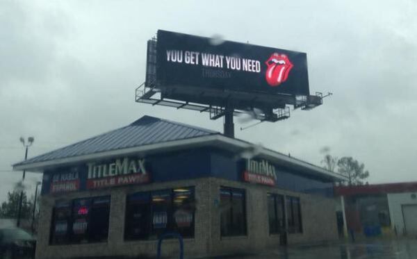 The local Rolling Stones' billboard.