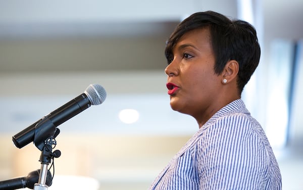 Atlanta Mayor Keisha Lance Bottoms speaks at an Atlanta Press Club luncheon in June. (Casey Sykes for The Atlanta Journal-Constitution)