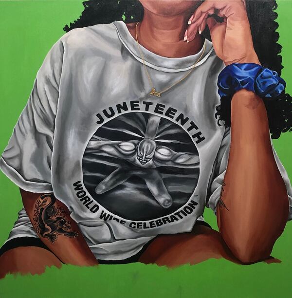 "Juneteenth" by painter Ariel Dannielle. Courtesy of Ariel Danielle