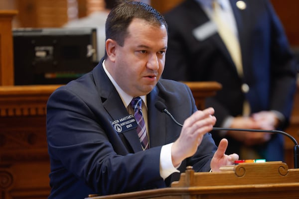 Georgia state Sen. Jason Anavitarte, R-Dallas, sponsored legislation earlier this year that would have required public schools to install panic alarms to silently notify law enforcement of threats. It passed the Senate by a 42-10 vote but foundered in the House. "We must redouble our efforts to pass this legislation in Georgia to ensure this lifesaving technology is in every school," he said. (Natrice Miller/The Atlanta Journal-Constitution/TNS)