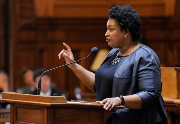 Democrat Stacey Abrams. BOB ANDRES /BANDRES@AJC.COM