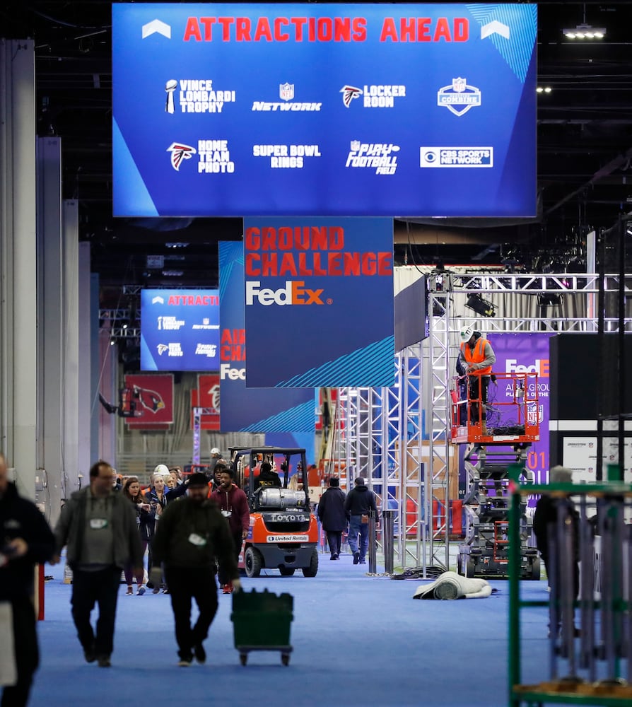 Photos: Setting up the Super Bowl Experience in Atlanta