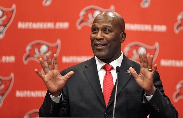 Tampa Bay Buccaneers new head coach Lovie Smith gestures during an NFL football news conference Monday, Jan. 6, 2014, in Tampa, Fla. Smith, a one-time Bucs assistant, replaces Greg Schiano, who was fired after the season ended. Smith coached the Chicago Bears for nine seasons from 2004 to 2012, winning 81 games, three division championships, two NFC title game appearances and one Super Bowl berth. He coached Falcons wide receiver/returner during his team with the Bears. (AP Photo/Chris O'Meara) CHRIS O'MEARA — AP Read more here: http://www.bradenton.com/2014/05/11/5147885/commentary-playing-poker-against.html#storylink=cpy