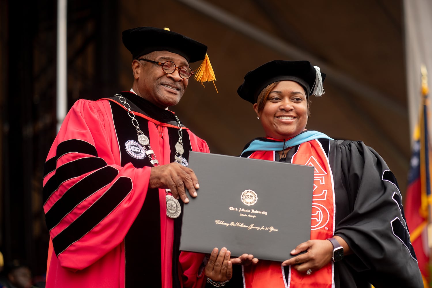 Graduates, faculty and family gather for the Clark Atlanta University 35th annual commencement convocation.