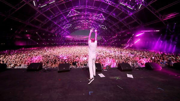 INDIO, CA - APRIL 14:  Musician Mac Miller performs onstage at the Sahara tent during day 1 of the Coachella Valley Music And Arts Festival (Weekend 1) at the Empire Polo Club on April 14, 2017 in Indio, California.pril 14, 2017 in Indio, California.  (Photo by Christopher Polk/Getty Images for Coachella)