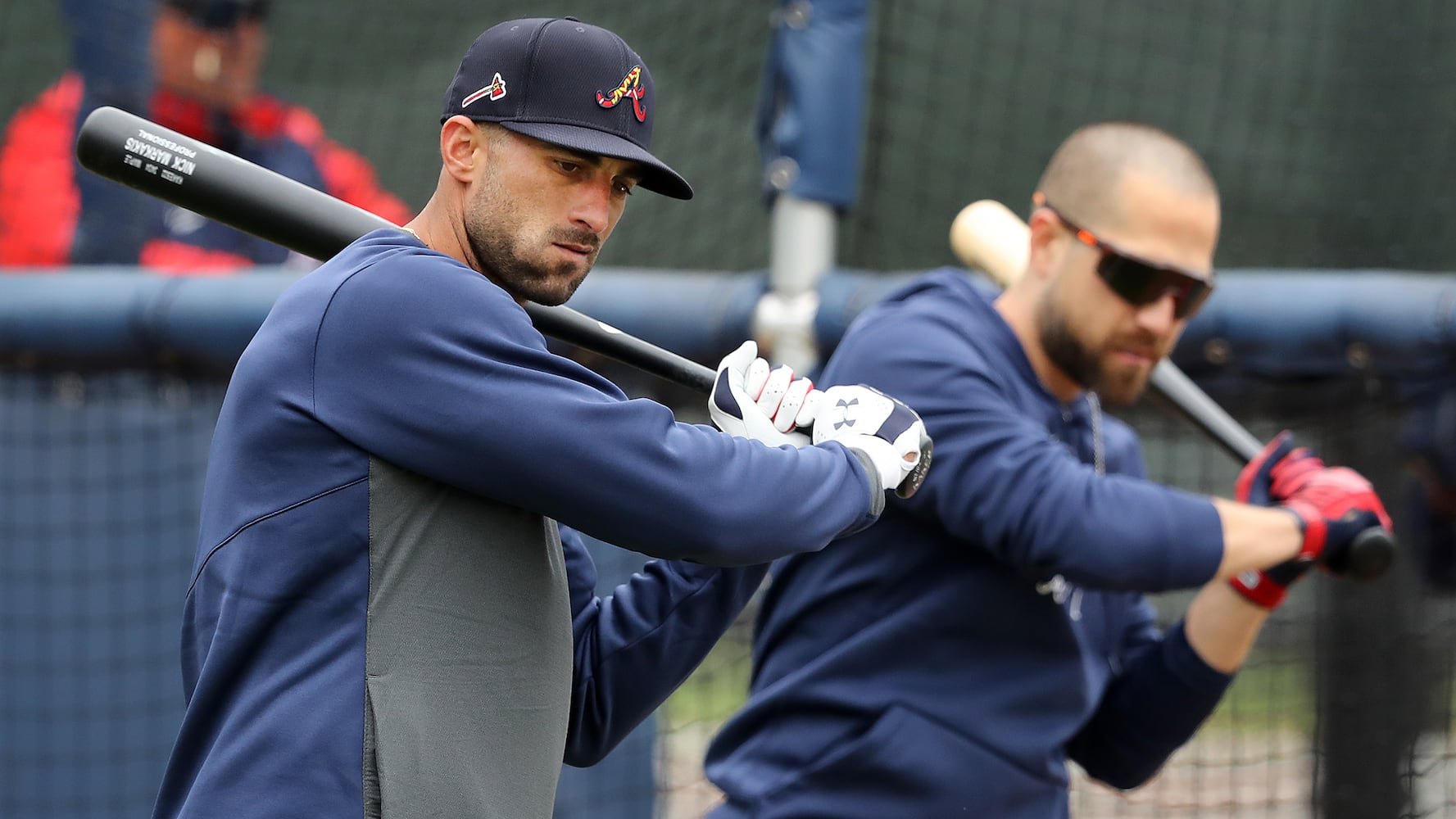 Photos: Temps dip as Braves continue workouts in spring training