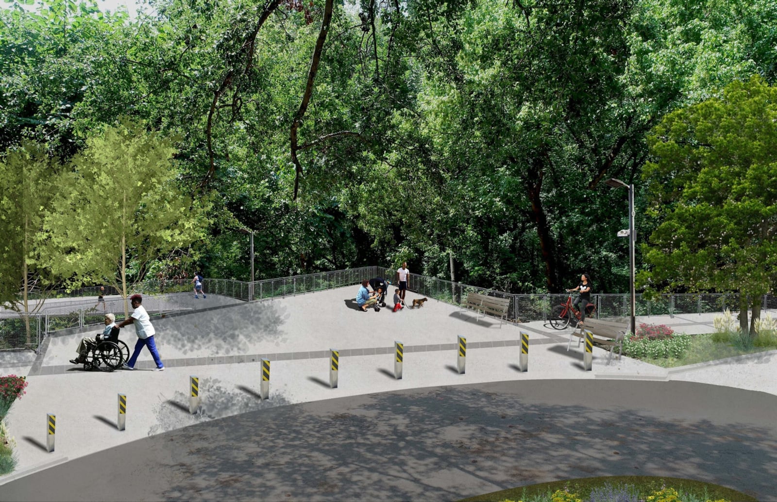 A rendering of the future Atlanta Beltline trail along Kinsey Court in Buckhead. Courtesy of the Atlanta Beltline.