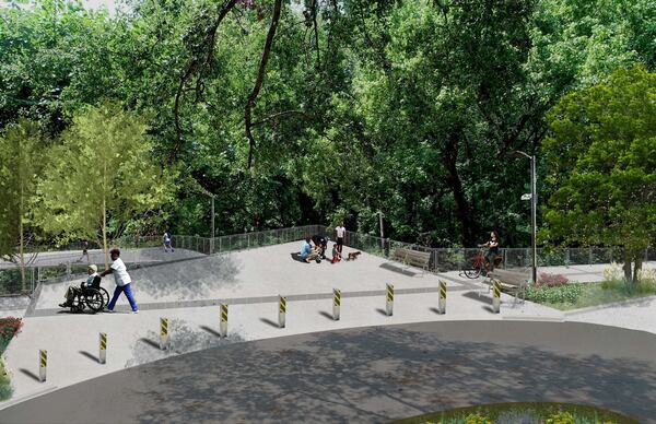 A rendering of the future Atlanta Beltline trail along Kinsey Court in Buckhead. Courtesy of the Atlanta Beltline.