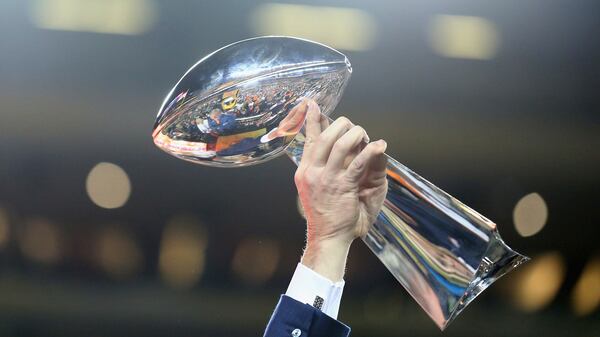 The Vince Lombardi Trophy is seen after the Denver Broncos defeated the Carolina Panthers during Super Bowl 50 at Levi's Stadium on Feb. 7, 2016 in Santa Clara, Calif.