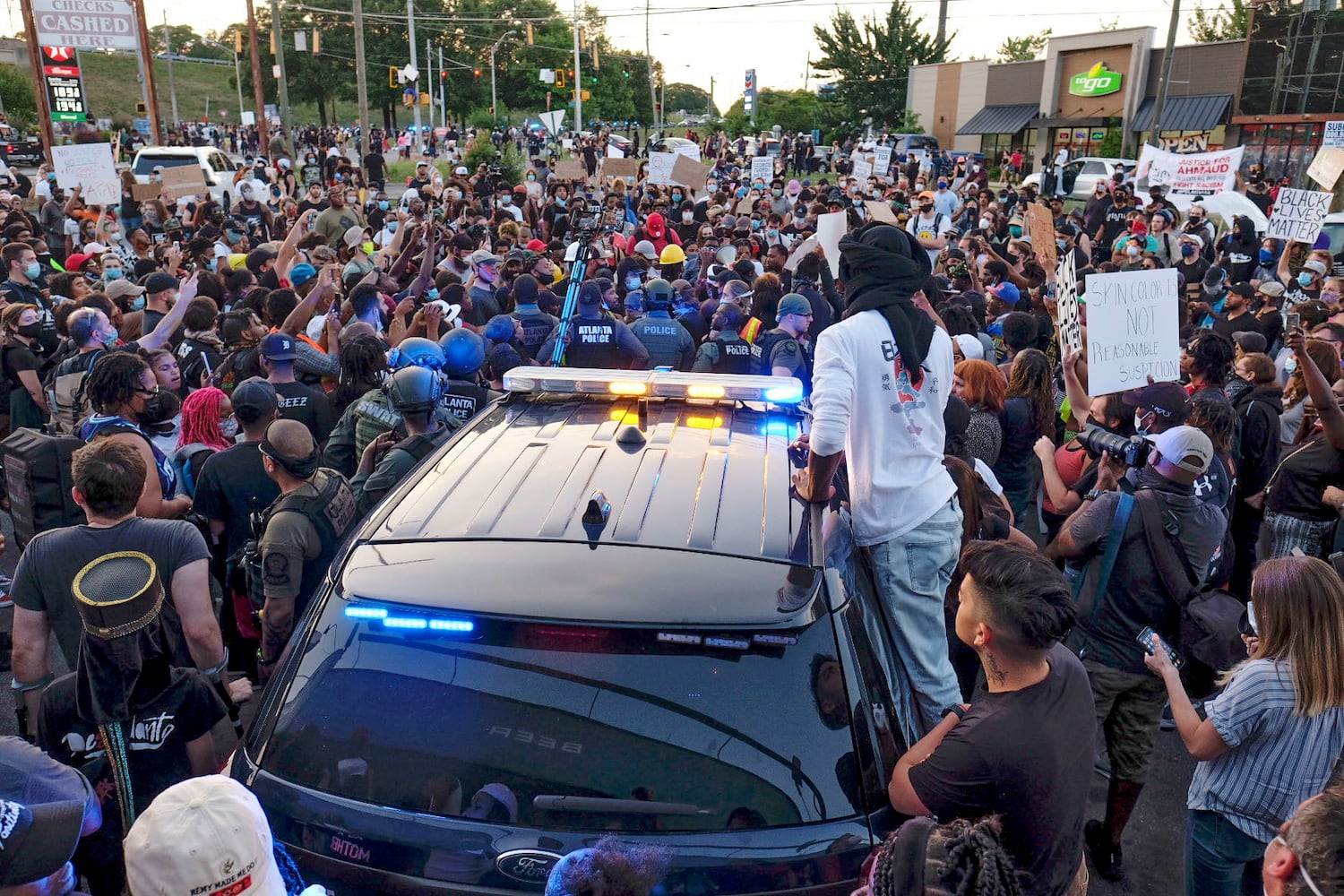 PHOTOS: Protesters gather in Atlanta over Friday’s police shooting