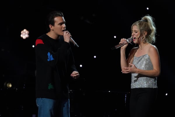 "American Idol" couple Jonny West and Margie Mays duet in Hollywood. 
ABC