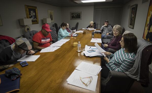 Members of George’s writing group read from their work during a Saturday class at Valdosta’s Turner Center for the Arts. CONTRIBUTED BY PAUL LEAVY