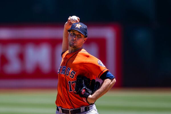 Jake Odorizzi pitches against the Athletics earlier this season. This season, Odorizzi has a 3.75 ERA over 12 starts. He suffered a left leg injury in May and didn’t return until July 4. In five starts since then, he has a 4.45 ERA and 25 strikeouts over 28-1/3 innings. (AP Photo/John Hefti)