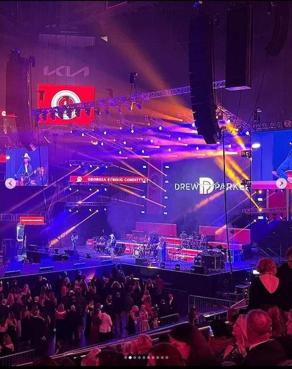 Gov. Brian Kemp held his inaugural ball earlier this year at State Farm Arena in Atlanta. This photo is from a public Instagram post.