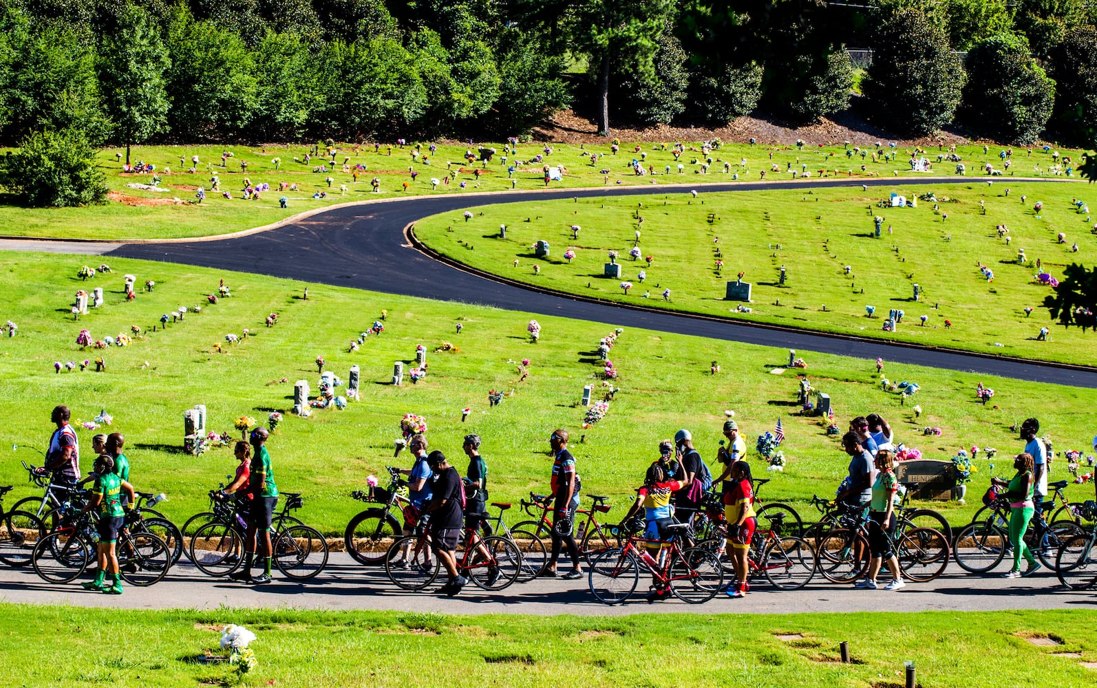 John Lewis memorial bike ride on the anniversary of his death.