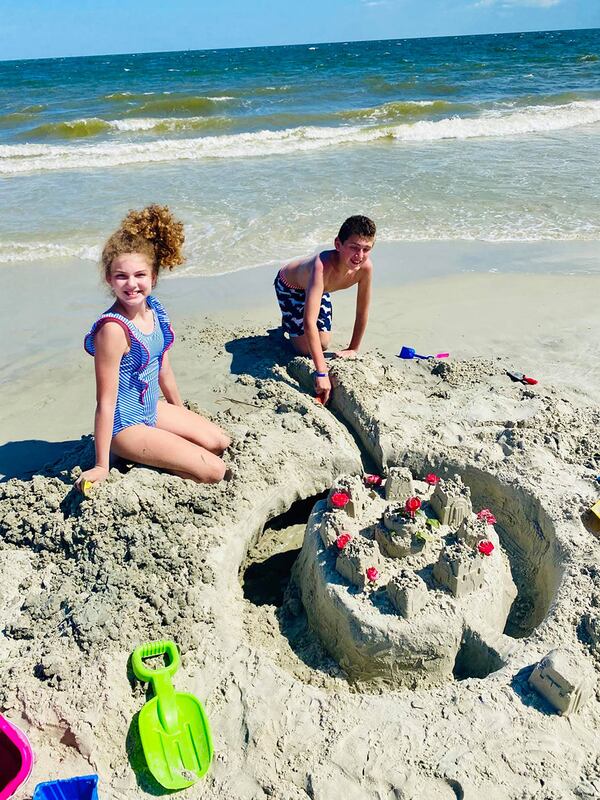 Colin, 11, and Laney Belle, 10, DeSimone play at the beach on St. Simons Island.
Photo courtesy of Thomas DeSimone