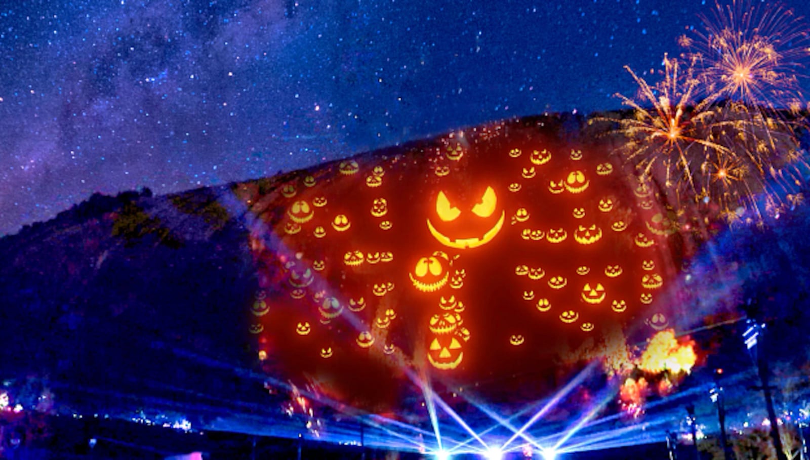 Stone Mountain Park hosts its annual Pumpkin Festival with a nighttime parade and the World’s Largest Pumpkin Light Show.