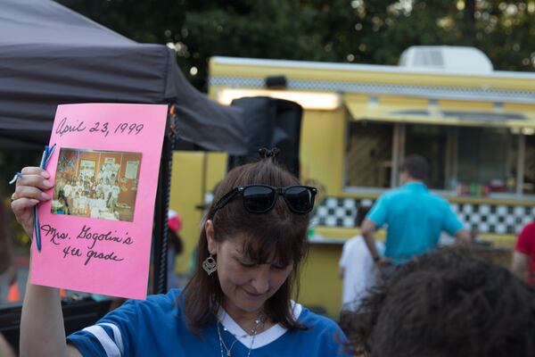 Rocky Mount Elementary School Principal Peggy Fleming recently opened a time capsule at the school from 1999. 