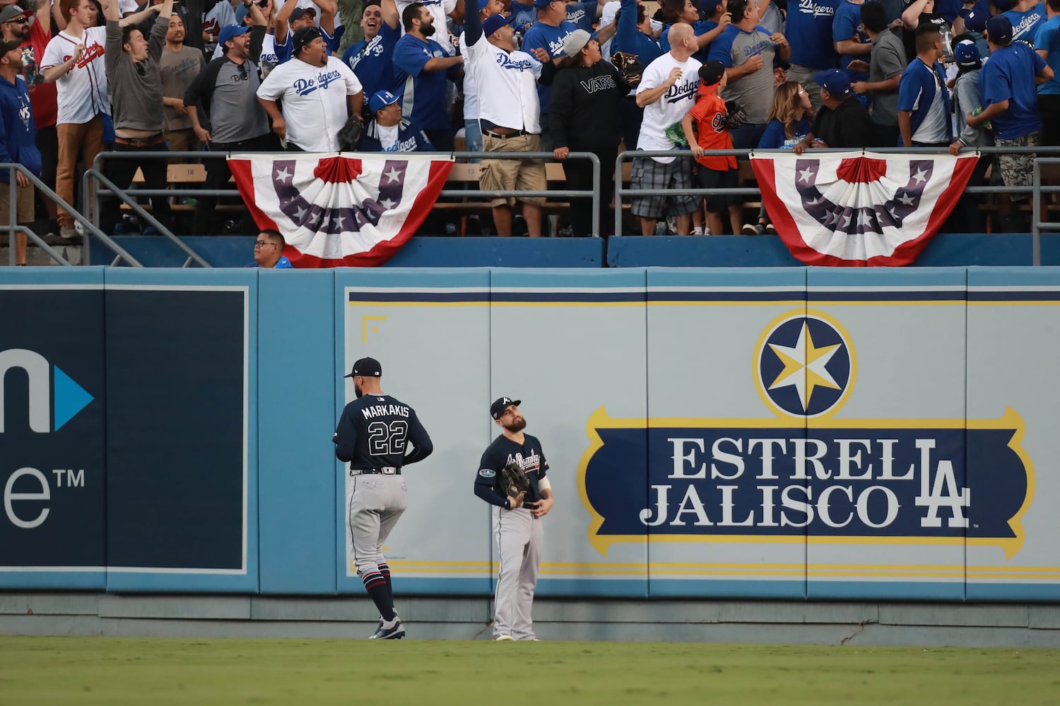 Photos: Braves fall behind Dodgers in playoffs opener