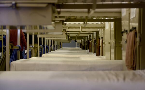 A tour of the Fort Stewart Youth Challenge Academy in February included the barracks of the girls’ platoon, which housed about 50 cadets at the time. Then-Director Roger Lotson said about 30% of the girls who attend have suffered from depression, some because of sexual abuse. RYON HORNE / RHORNE@AJC.COM