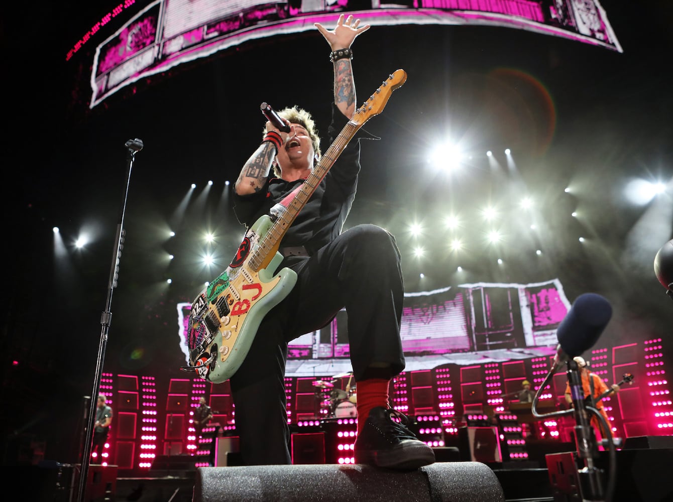 Green Day brought their Saviors Tour to Truist Park on Wednesday, August 28, 2024. Opening acts were Smashing Pumpkins, Rancid, The Linda Lindas and Paradox.. 
Robb Cohen for the Atlanta Journal-Constitution