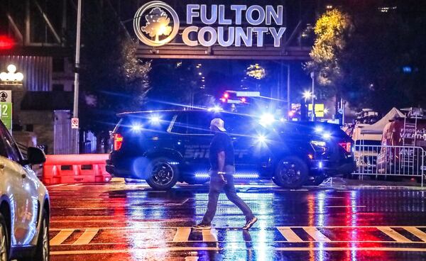 An early morning view of Pryor Street in front of the Fulton County Courthouse on Monday, August 7, 2023. The sheriff’s office recently said it will close Pryor Street between Martin Luther King Jr. Boulevard and Mitchell Street for 12 days starting today. (John Spink / AJC)