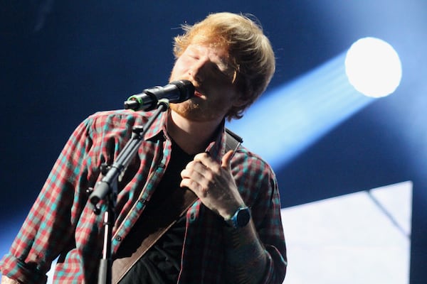 Ed Sheeran displayed his ability to croon as well as his nimble rhyming skills during his arena concert. Photo: Melissa Ruggieri/AJC