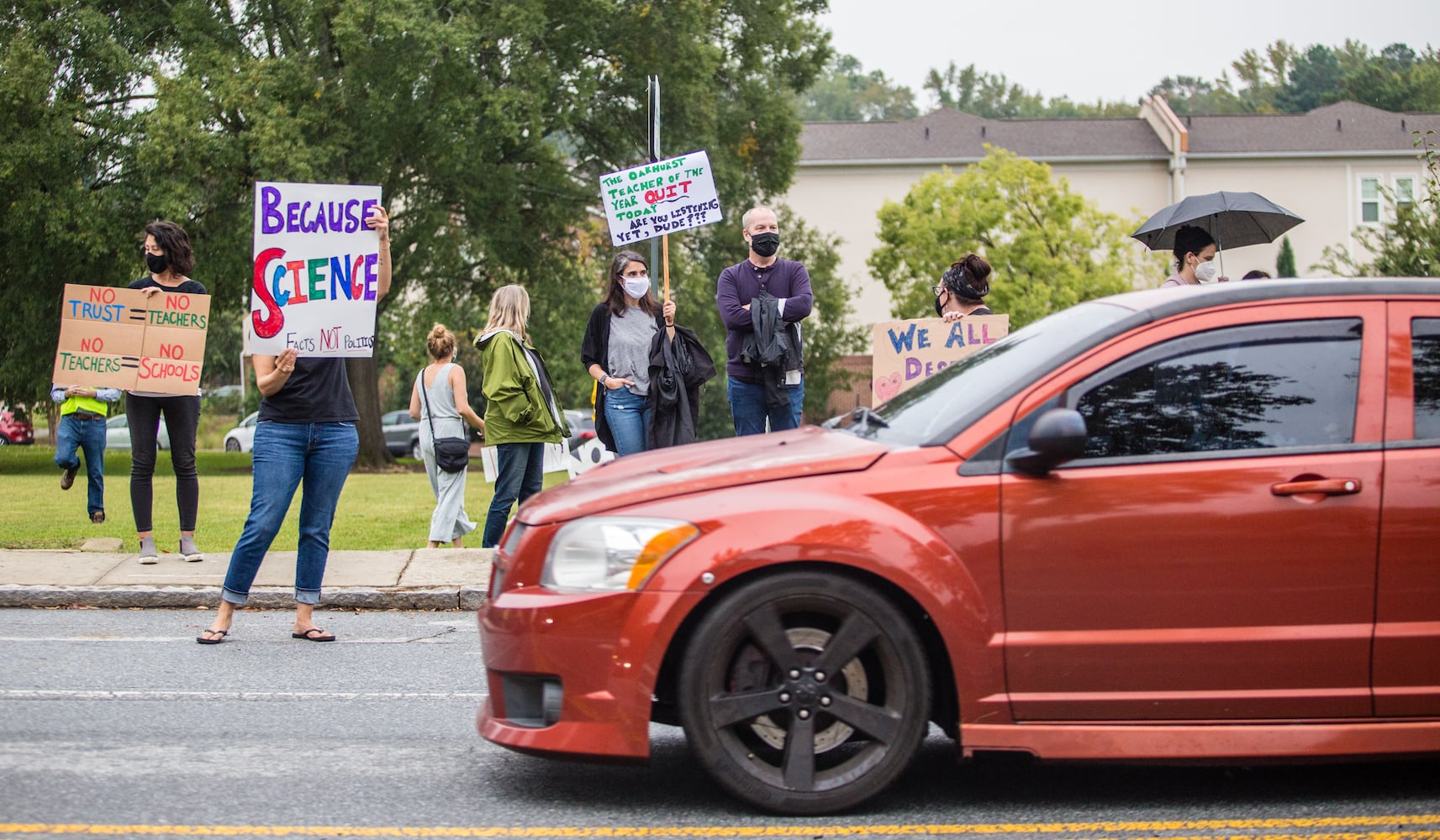 decatur city school protest covid