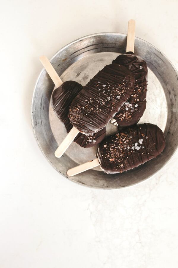 Vanilla Cashew Ice-cream Pops with Chocolate Shell from “Modern Lunch” by Allison Day. CONTRIBUTED BY ALLISON DAY