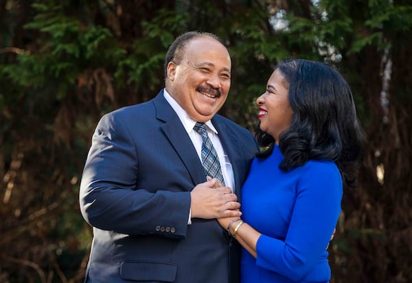 Martin Luther King III, and Arndrea Waters King.
“We choose to focus on how we can rise above political chaos because, at the end of the day, Dr. King’s legacy is what matters. His call to service benefits everyone," said Arndrea Waters King.
(Alyssa Pointer / Alyssa.Pointer@ajc.com)